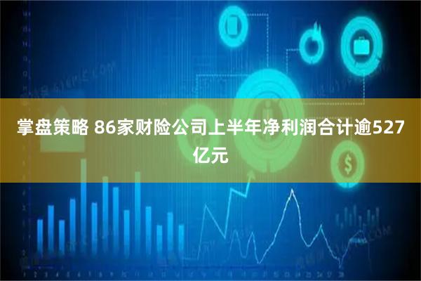 掌盘策略 86家财险公司上半年净利润合计逾527亿元