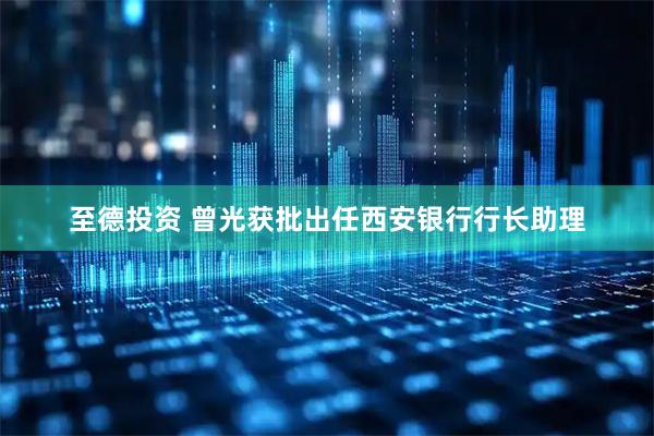 至德投资 曾光获批出任西安银行行长助理