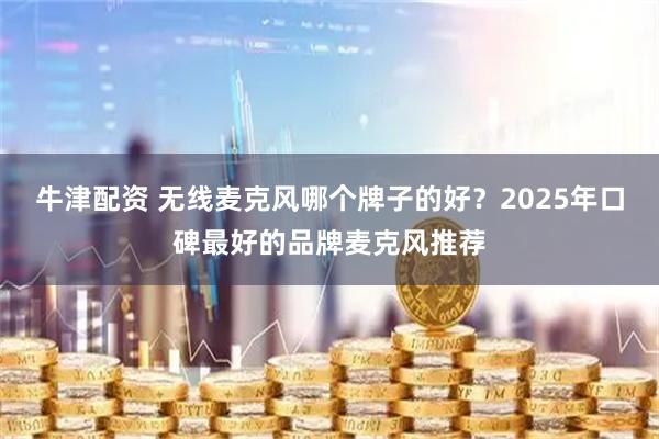 牛津配资 无线麦克风哪个牌子的好?2025年口碑最好的品牌麦克风推荐